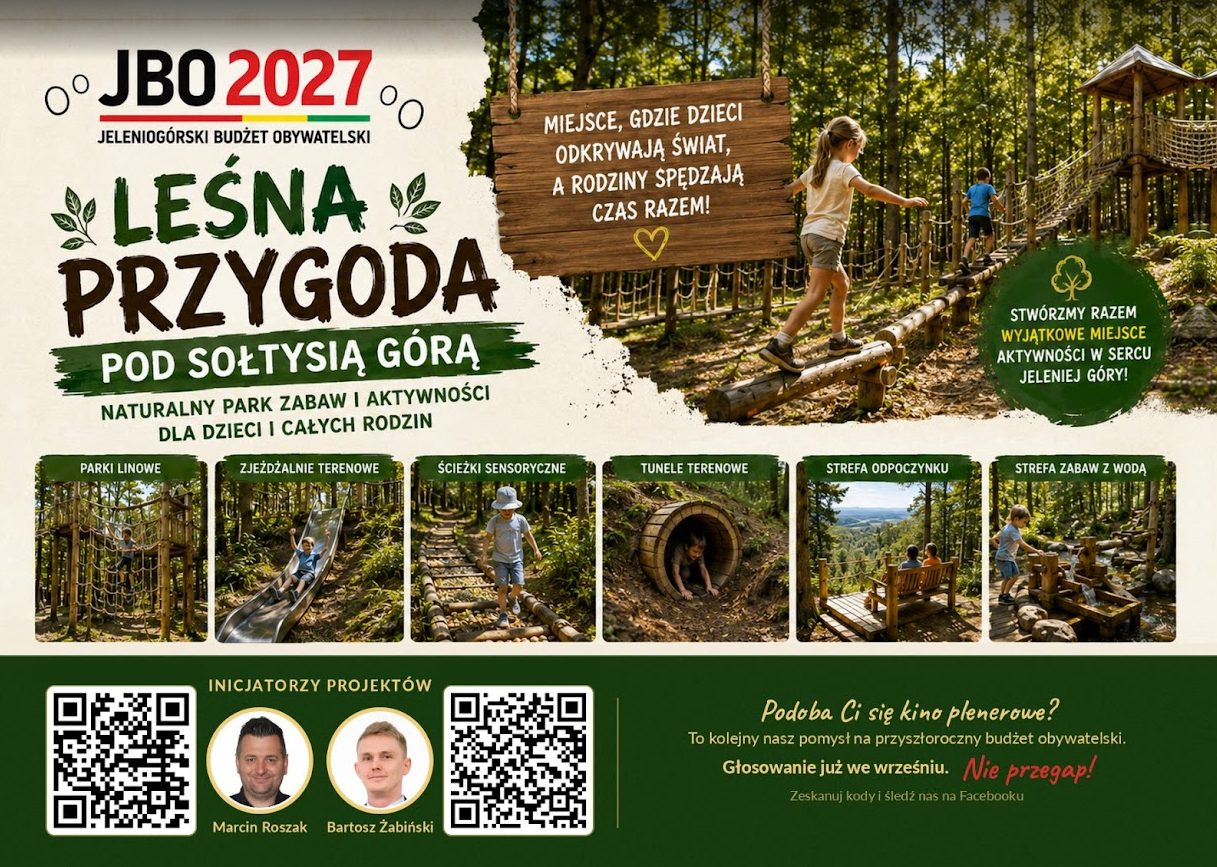 Plakat projektu Leśna Przygoda pod Sołtysią Górą